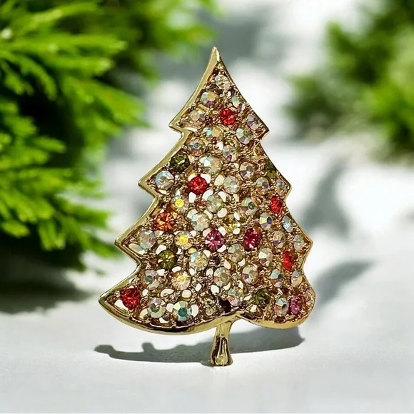 Vintage Kramer Christmas Tree Pin Brooch - Picture 5 of 10